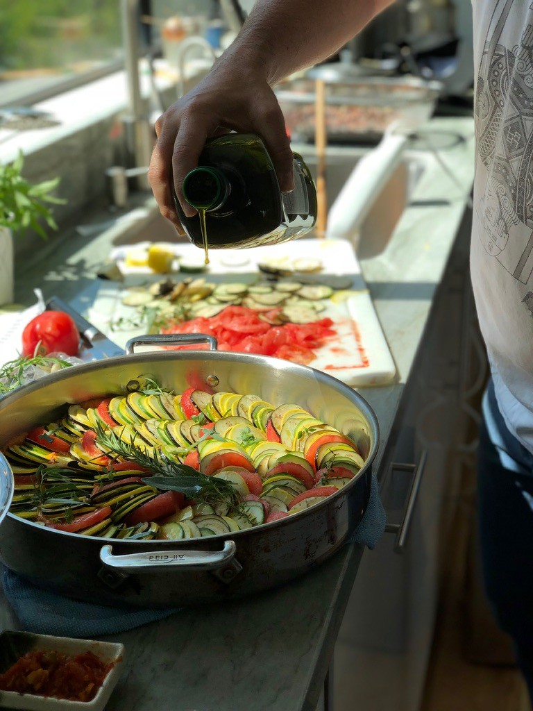 Ratatouille with olive oil