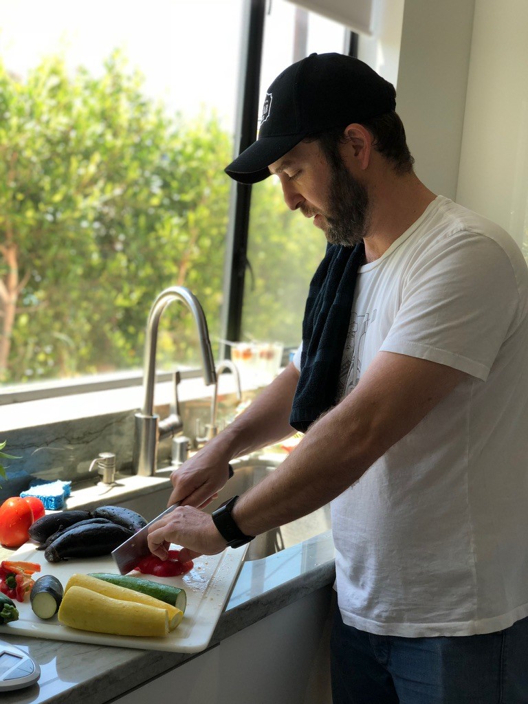 Prepping vegetables