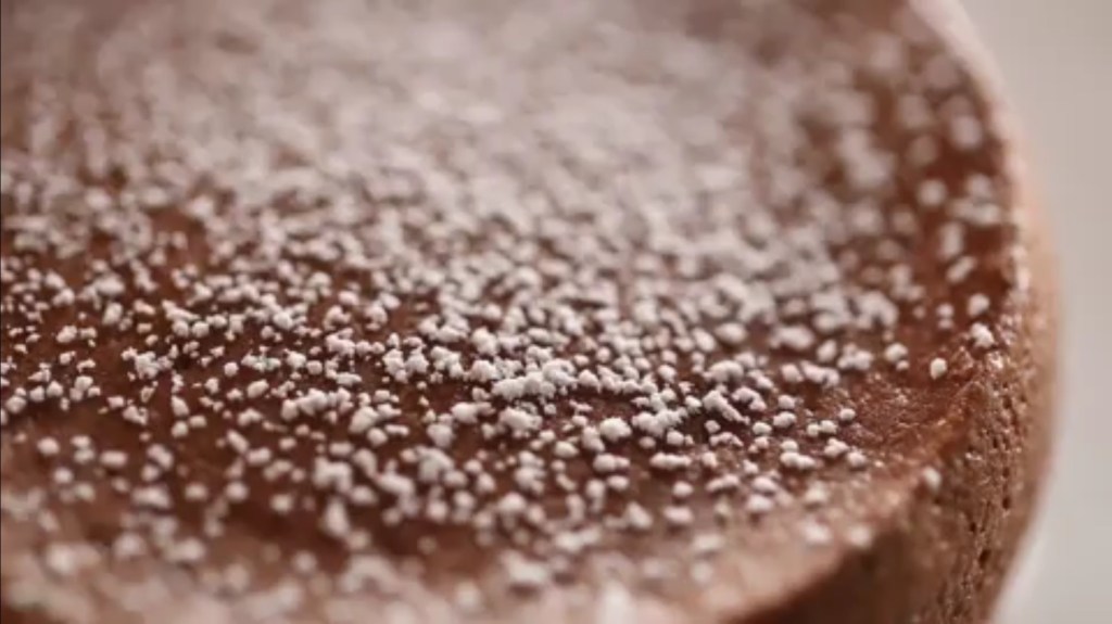 Chocolate cake close-up