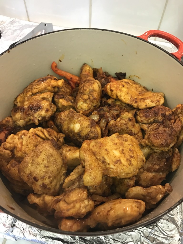 Braised chicken thighs
