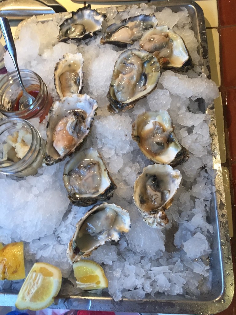 Oysters on ice