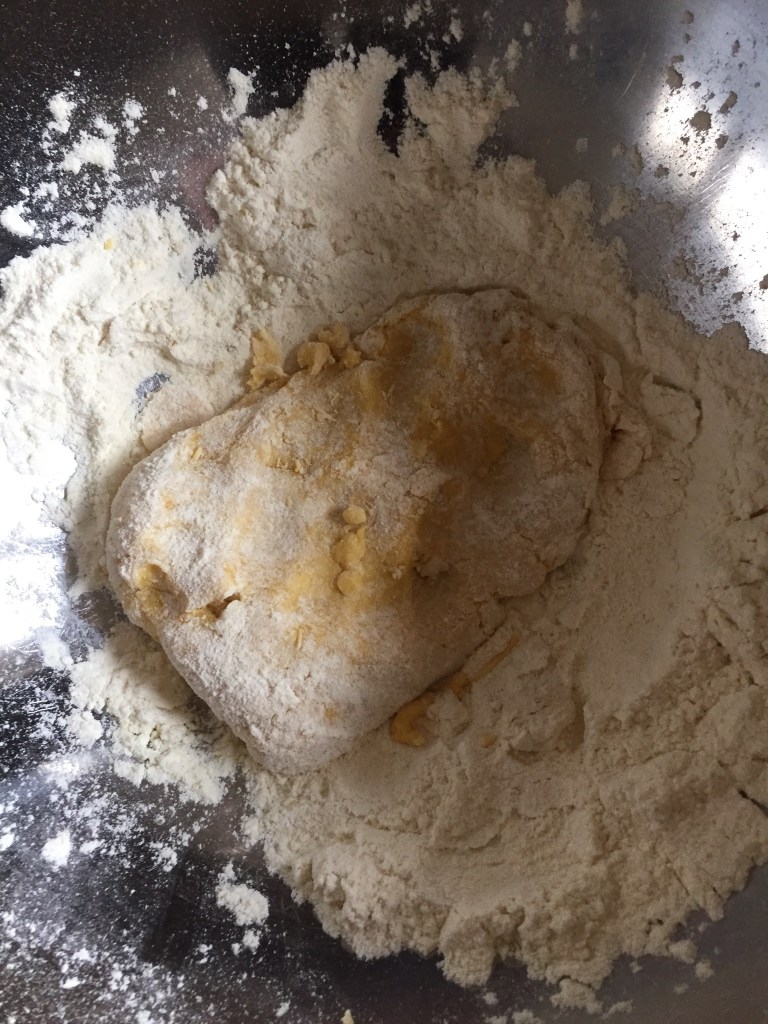 Pasta dough coming together