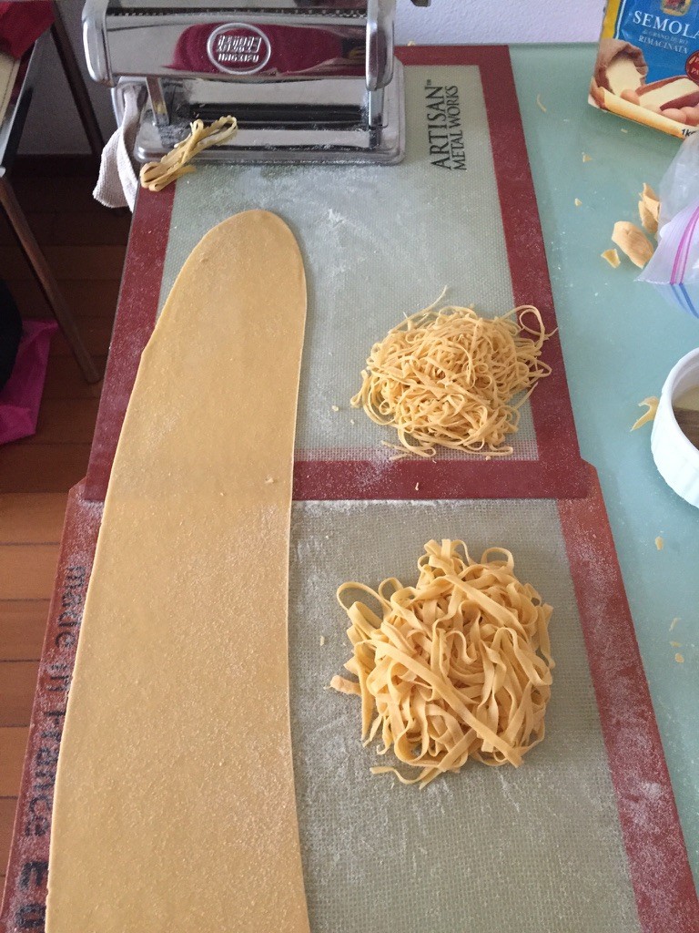 Fresh fettuccine and pasta sheet