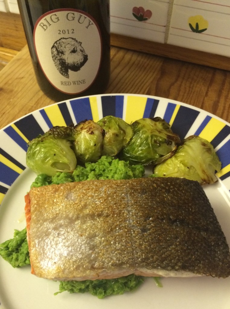 Salmon with Brussels sprouts