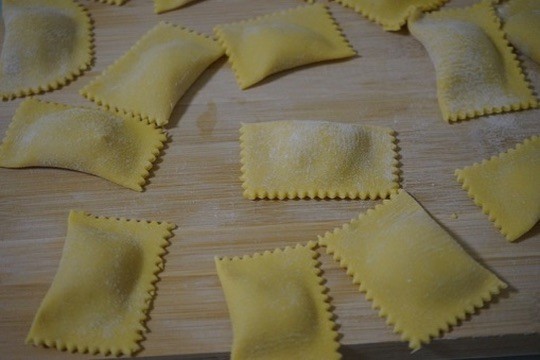 Ravioli on the board
