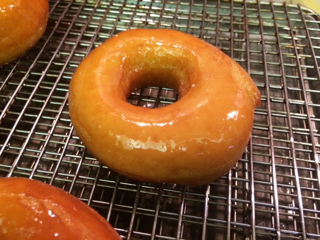 Glazed doughnut close-up