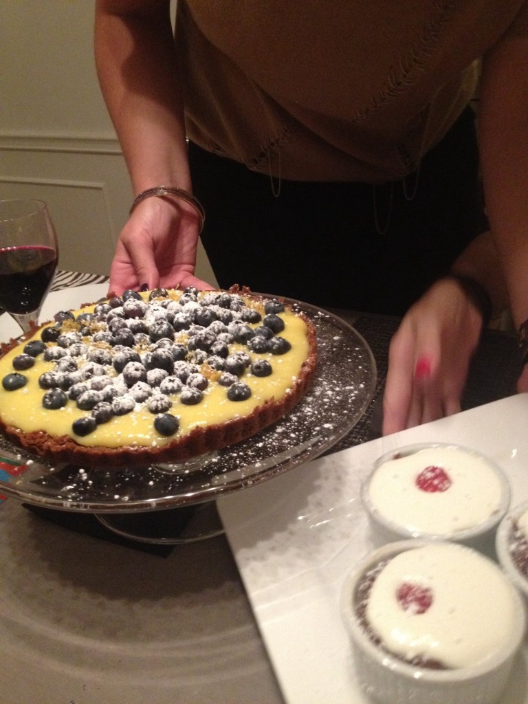 Lemon blueberry tart