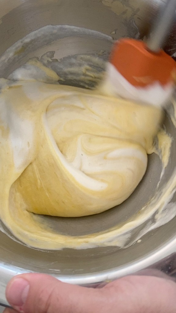 Folding the batter
