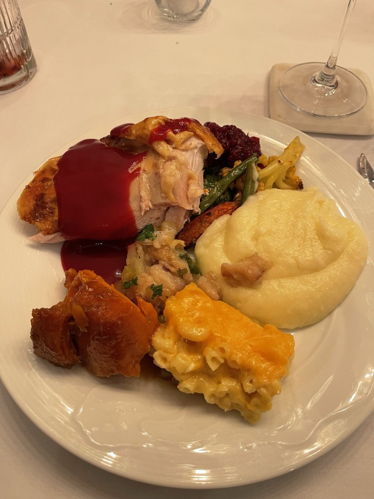 Thanksgiving dinner plate