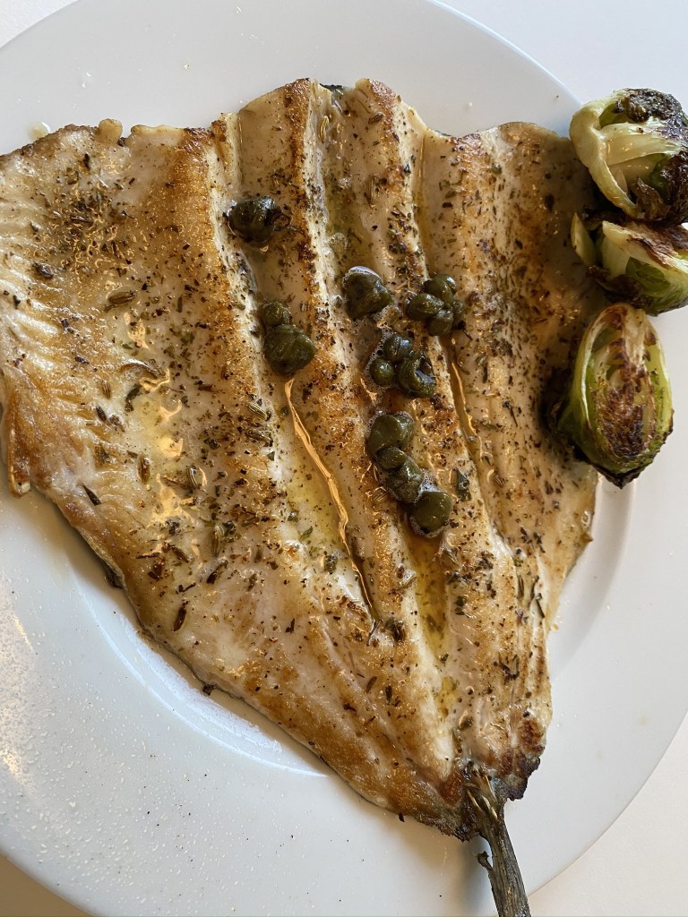 Trout with capers