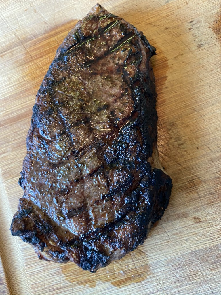Grilled strip steak