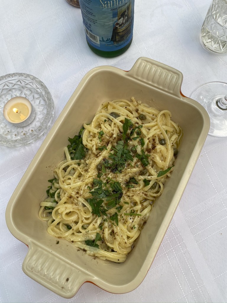 Linguine with capers
