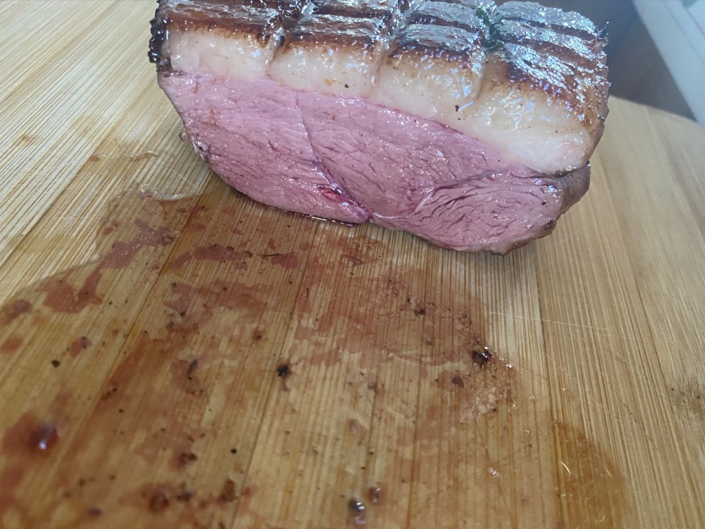 Sliced duck breast