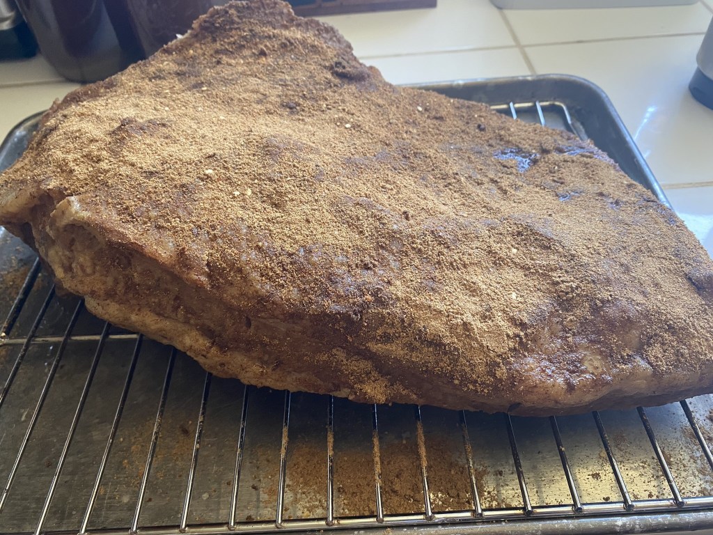 Brisket with rub