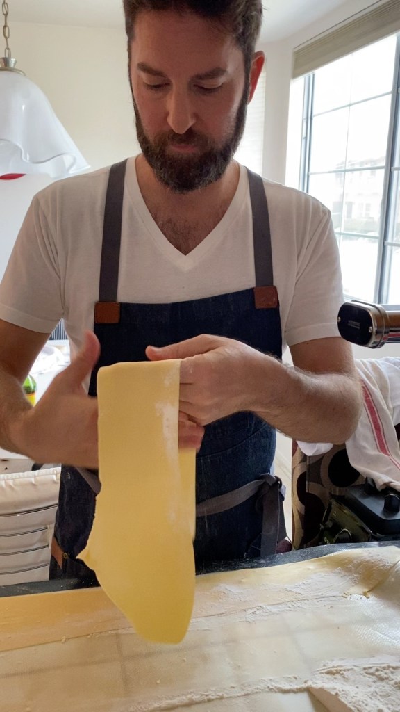 Rolling pasta sheets