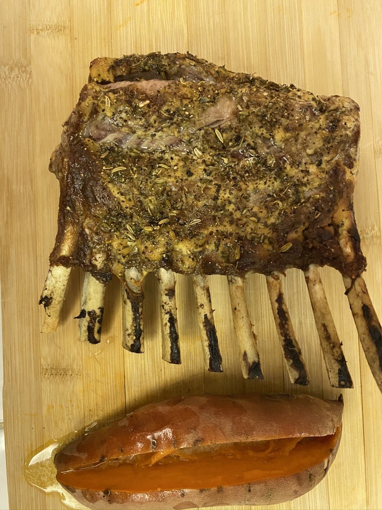 Herb-crusted rack of lamb